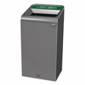 Rubbermaid Commercial Configure Indoor Recycling Waste Receptacle, Organic Waste, 23 gal, Metal, Gray 1961627